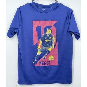 Lionel Messi FC‎ Barcelona Soccer Futbol  Shirt - Size Youth Boys Large